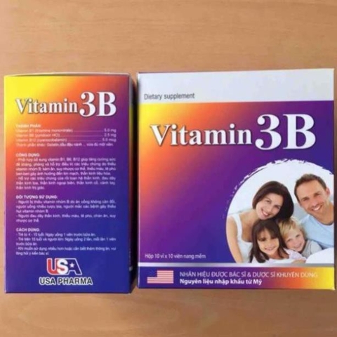 Vitamin 3B US Pharma ( K/108H/10v*10v nang mềm)
