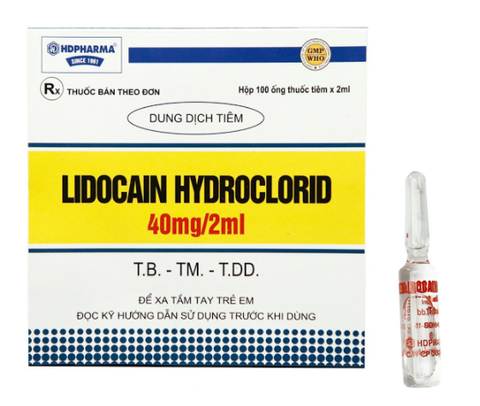Lidocain Hydroclorid 40mg/2ml K/24h/100 ống -HDPharma -VN