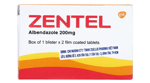 Zentel tab 200mg 2's