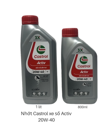 Nhớt Castrol xe số Activ 20W-40
