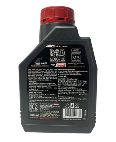 Nhớt Motul tay ga Scooter Expert le 10w40-20 800ml