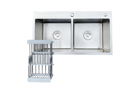 Chậu rửa  2 hộc đều 304 dài 1000m