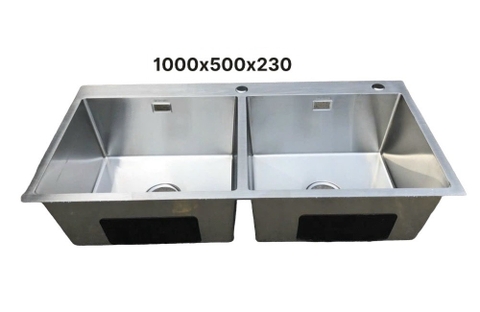Chậu rửa  2 hộc đều 304 dài 1000m
