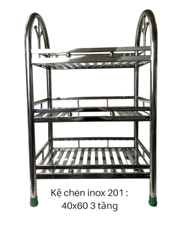 Kệ chén thẻ 40x60 inox201 TT