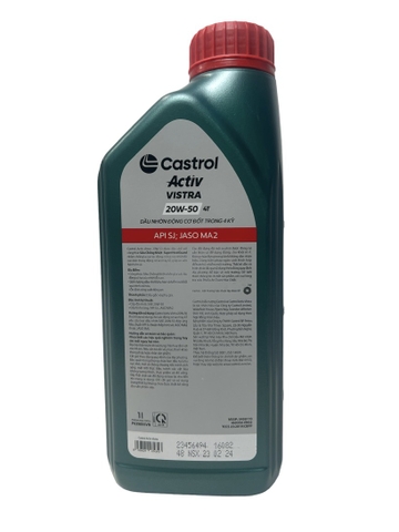 Nhớt Castrol xe số Activ vistra 300 20W-50 1L