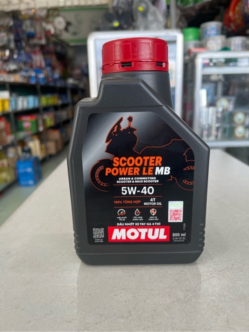 Nhớt Motul tay ga Scooter Power le 5W-40 800ml