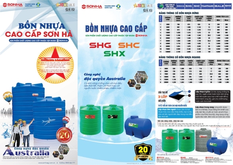 Bồn Sơn Hà nhựa đứng