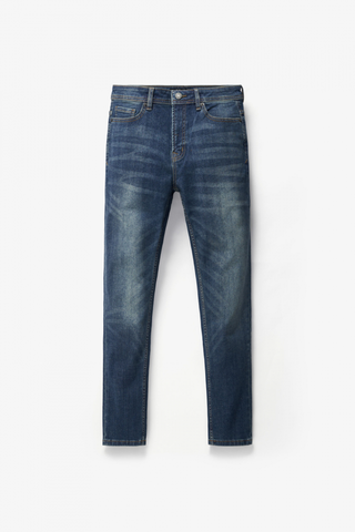Quần Jean Nam Trơn Form Slim Crop New