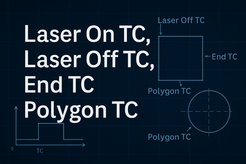 Thiết lập thời gian trễ trong EZCAD: Laser On TC, Laser Off TC, End TC, Polygon TC