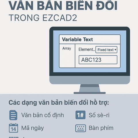 Hướng dẫn sử dụng Văn bản Biến đổi trong EZCAD2