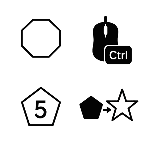 Làm thế nào để tạo ngôi sao năm cánh trong Ezcad2?
