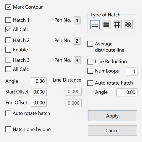 Hướng dẫn sử dụng chức năng Hatch trong menu Edit – phần mềm EZCAD