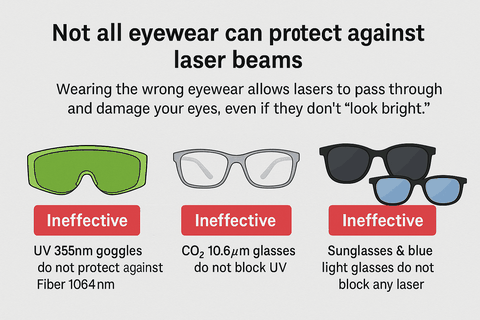 Tại sao kính bảo hộ laser phải đúng bước sóng? Phân biệt kính Fiber, UV và CO₂