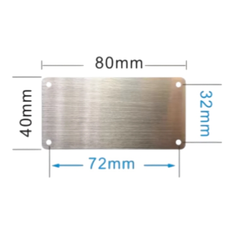 Thẻ Inox 304 Khắc Laser Dày 1mm – Có Lỗ, Nhiều Kích Thước