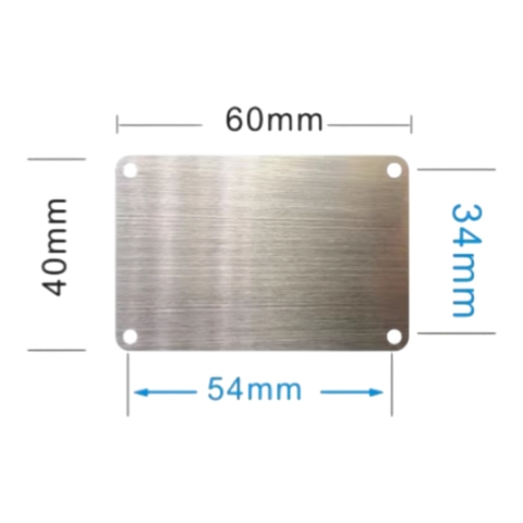 Thẻ Inox 304 Khắc Laser Dày 1mm – Có Lỗ, Nhiều Kích Thước