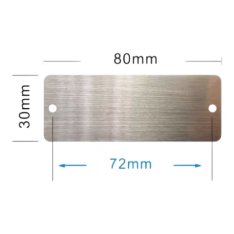 Thẻ Inox 304 Khắc Laser Dày 1mm – Có Lỗ, Nhiều Kích Thước