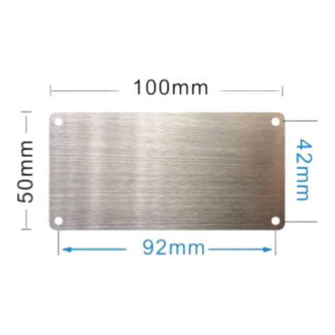 Thẻ Inox 304 Khắc Laser Dày 1mm – Có Lỗ, Nhiều Kích Thước