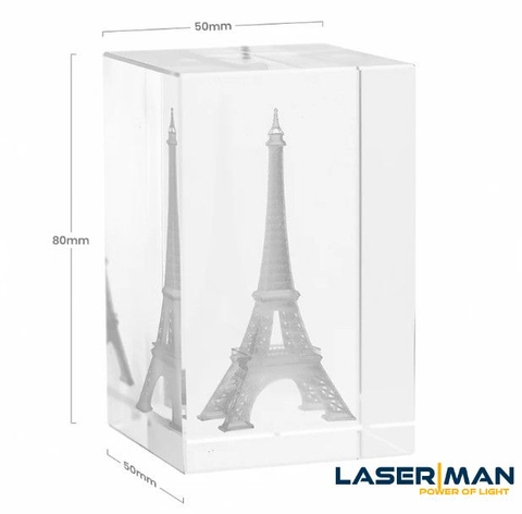 Khối Thủy Tinh Khắc Laser 2D & 3D – Crystal Engraving Block