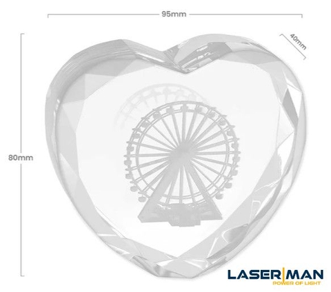 Khối Thủy Tinh Khắc Laser 2D & 3D – Crystal Engraving Block