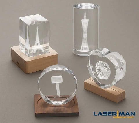 Khối Thủy Tinh Khắc Laser 2D & 3D – Crystal Engraving Block