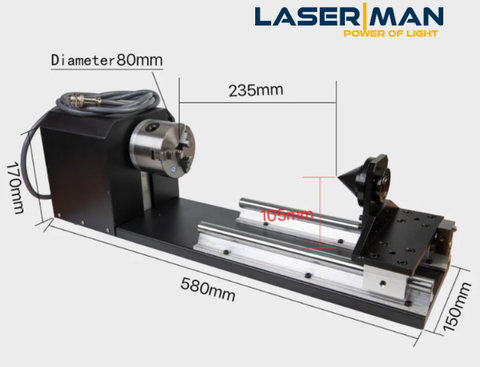 Rotary Axis – Trục Xoay Cho Máy Khắc Laser ( clouray model B)
