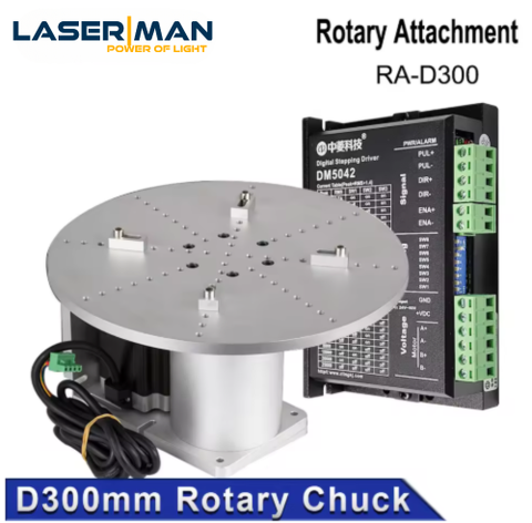 Bàn Xoay Trục Động Cơ Nema34 Cho Máy Khắc Laser | Rotary Attachment 300mm