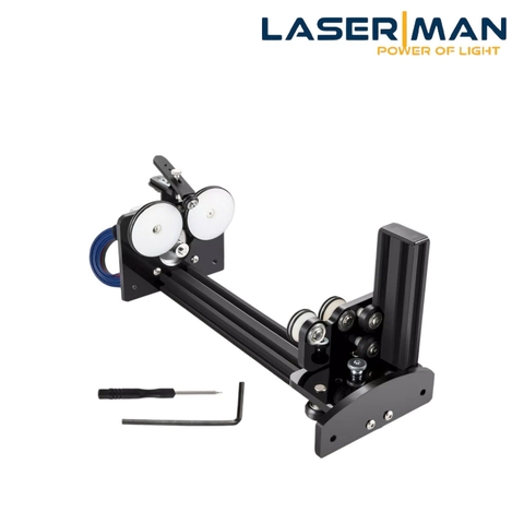 Bàn Quay Trục Lăn Khắc Vật Thể Tròn bằng Laser
