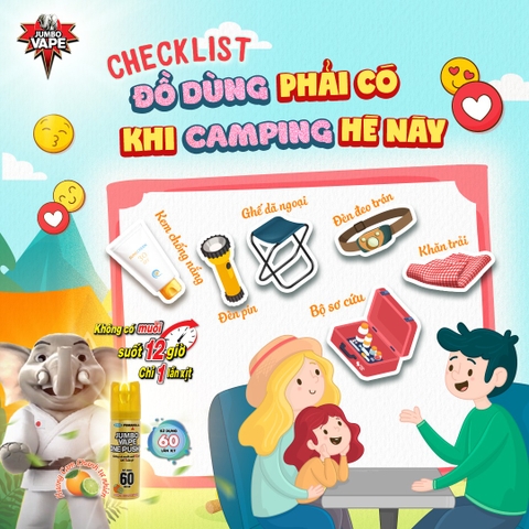 CHECKLIST ĐỒ DÙNG PHẢI CÓ KHI ĐI CAMPING