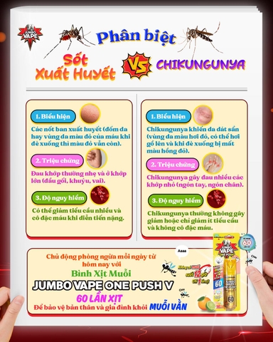 CÁCH PHÂN BIỆT SỐT XUẤT HUYẾT VÀ CHIKUNGUNYA