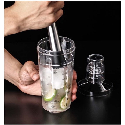 Bình lắc nhựa Shaker nhiều vạch 530ml và 700ml