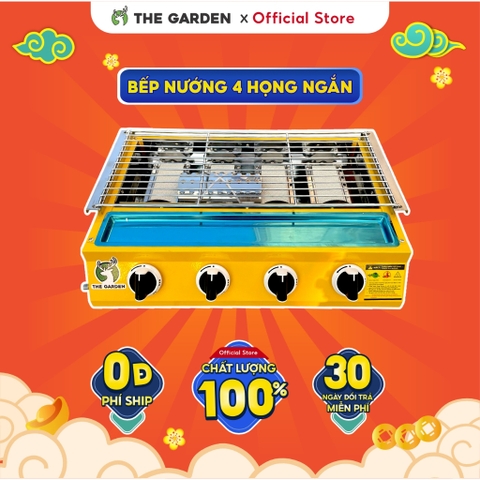 Bếp nướng Gas không khói THE GARDEN BN-04N | 4 HỌNG NGẮN