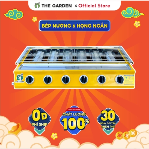 Bếp nướng Gas không khói THE GARDEN BN-06N | 6 HỌNG NGẮN
