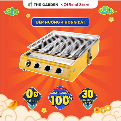 Bếp nướng Gas không khói THE GARDEN BN-04D | 4 HỌNG DÀI