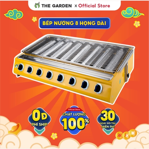 Bếp nướng Gas không khói THE GARDEN BN-08D | 8 HỌNG DÀI