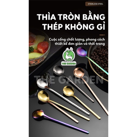 Thìa muỗng cà phê | Inox mạ vàng | Inox mạ bạc