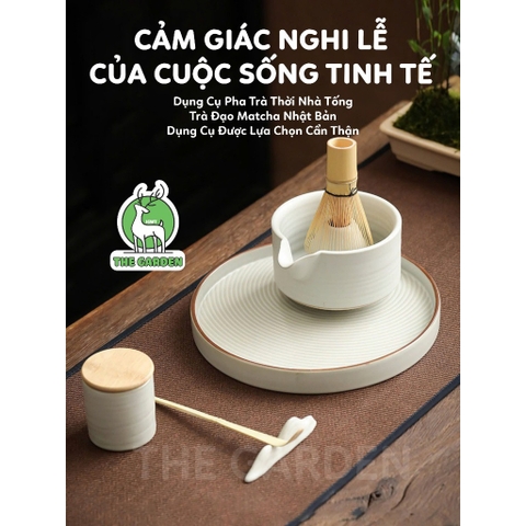 Chổi chasen đánh trà xanh matcha | Chất liệu tre cao cấp| 80 - 100 - 120 Sợi
