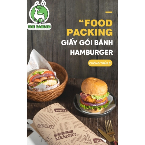 Giấy báo gói bánh sandwich | Kích thước 28x38cm | Combo 50