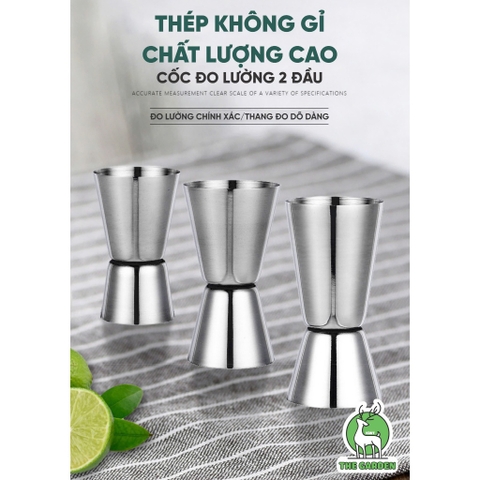 Jigger 2 đầu | Chất liệu inox | Dung tích 20/40ml và 15/30ml