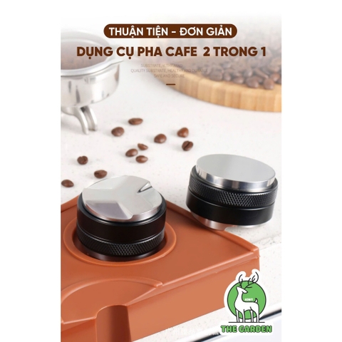 Tamper OCD 58mm nén cà phê | Đầu đôi | Chất liệu Inox 304