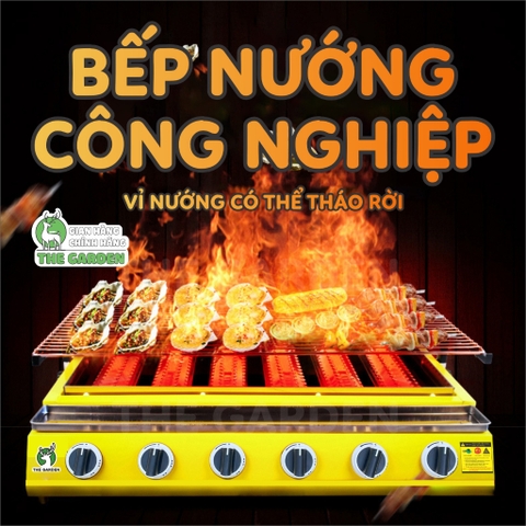 Bếp nướng Gas không khói THE GARDEN BN-6N | 8 HỌNG NGẮN