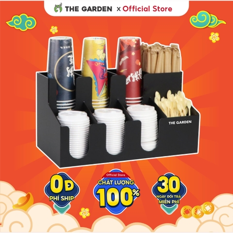 Kệ Úp Để Cốc Trà Sữa THE GARDEN nhựa cao cấp 9 Ngăn 2 Tầng