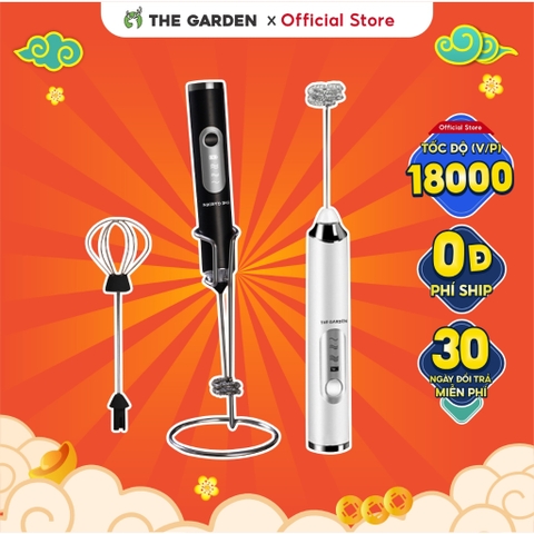 Máy tạo bọt sữa đa năng WHISK | 2 đầu đánh | 3 tốc độ | Sạc USB