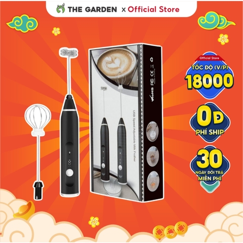 Máy tạo bọt café cầm tay THE GARDEN Máy tạo bọt 3 đầu