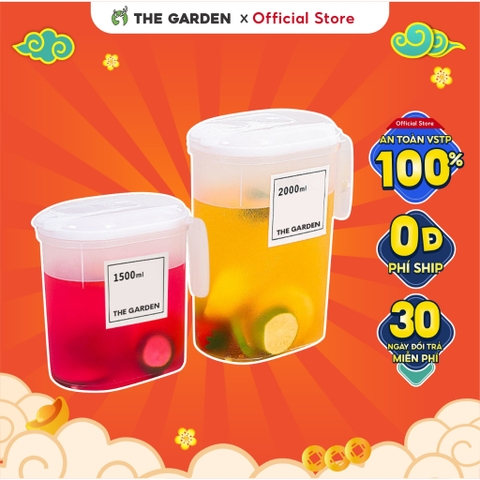 Bình nước 1,5L 2L THE GARDEN nhựa có nắp