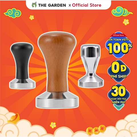 Tamper nén café 58mm | Tay cầm inox hoặc gỗ