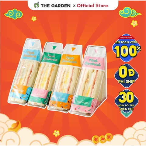 Túi nilon đựng bánh mì bông lan tam giác | Combo 100 túi | Nhiều màu sắc