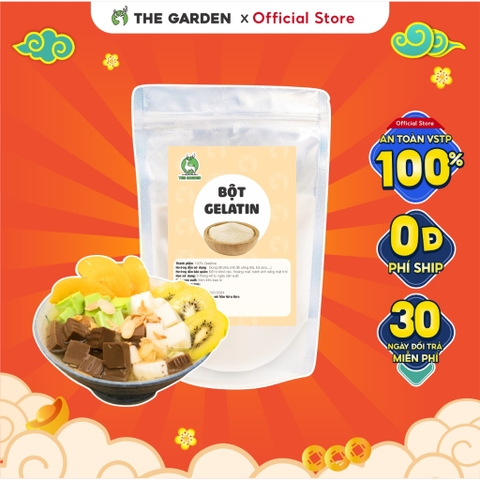 Bột Gelatin THE GARDEN làm thạch, chè khúc bạch | Gói 500g