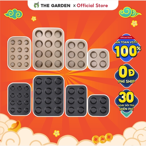 Khuôn nướng bánh Cupcake | Thép Carbon chống dính | Nhiều kích thước