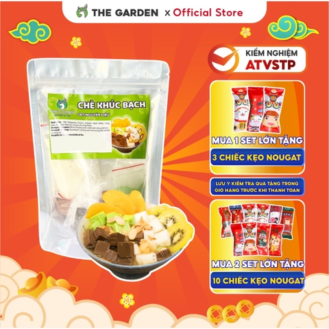 Set nguyên liệu Chè khúc bạch | 3 vị Matcha, Chocolate, Nguyên bản| Set 25 chén
