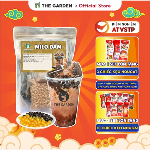 Set Milo Dầm Trân Châu Pudding Trứng Pudding Socola THE GARDEN Set 20 Ly